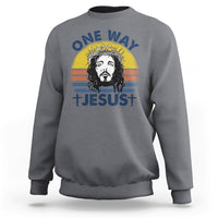 One Way Jesus Christian Relgion Vintage T-shirt, Funny Jesus Shirt, Jesus Believer, Religious Shirt Sweatshirt - Wonder Print Shop