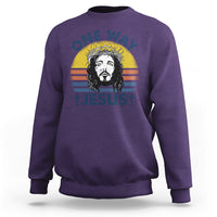 One Way Jesus Christian Relgion Vintage T-shirt, Funny Jesus Shirt, Jesus Believer, Religious Shirt Sweatshirt - Wonder Print Shop