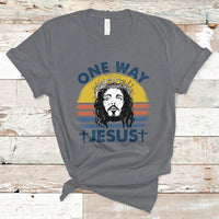One Way Jesus Christian Relgion Vintage T-shirt, Funny Jesus Shirt, Jesus Believer, Religious Shirt T-Shirt - Wonder Print Shop