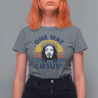 One Way Jesus T Shirt For Women Christian Relgion Retro Vintage