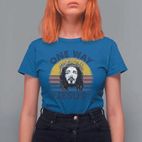 One Way Jesus T Shirt For Women Christian Relgion Retro Vintage