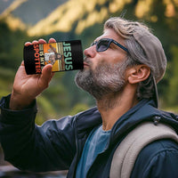 Jesus Is My Spotter 4 in 1 Can Cooler Tumbler Funny Gym Christian Fitness