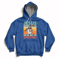 Funny Gym Shirt Jesus Is My Spotter Funny Workout Jesus Chistian Cross Vintage, Funny Jesus Shirt, Jesus Believer, Religious Shirt Hoodie - Wonder Print Shop