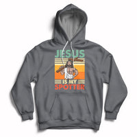 Funny Gym Shirt Jesus Is My Spotter Funny Workout Jesus Chistian Cross Vintage, Funny Jesus Shirt, Jesus Believer, Religious Shirt Hoodie - Wonder Print Shop