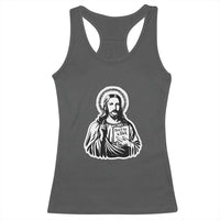 Funny Jesus Saying Racerback Tank Top Don't Be A D*ck