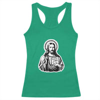 Funny Jesus Saying Racerback Tank Top Don't Be A D*ck