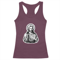 Funny Jesus Saying Racerback Tank Top Don't Be A D*ck