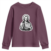 Funny Jesus Saying Youth Sweatshirt Don't Be A D*ck