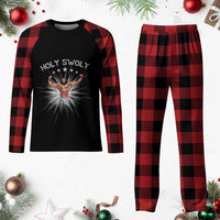 Holy Swoly Plaid Pajama Set Funny Jesus Workout Motivation Bodybuilding Fitness - Wonder Print Shop