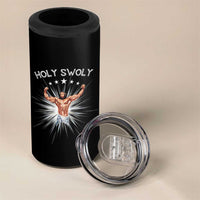 Holy Swoly 4 in 1 Can Cooler Tumbler Funny Jesus Workout Motivation Bodybuilding Fitness