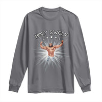 Holy Swoly Long Sleeve Shirt Funny Jesus Workout Motivation Bodybuilding Fitness