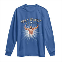 Holy Swoly Long Sleeve Shirt Funny Jesus Workout Motivation Bodybuilding Fitness