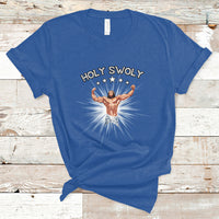 Holy Swoly Bodybuilding Jesus Fitness Funny Gym Funny Jesus Shirt, Jesus Believer, Religious Shirt T-Shirt - Wonder Print Shop
