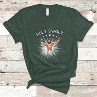 Holy Swoly Bodybuilding Jesus Fitness Funny Gym Funny Jesus Shirt, Jesus Believer, Religious Shirt T-Shirt - Wonder Print Shop