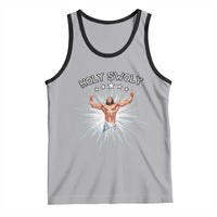 Holy Swoly Tank Top Funny Jesus Workout Motivation Bodybuilding Fitness