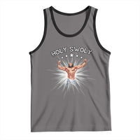 Holy Swoly Tank Top Funny Jesus Workout Motivation Bodybuilding Fitness