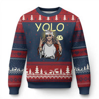 Funny Jesus YOLO JK Ugly Christmas Sweater Just Kidding Funny Christian Religious - Wonder Print Shop