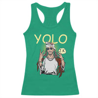 Funny Jesus YOLO JK Racerback Tank Top Just Kidding Funny Christian Religious