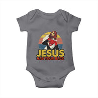 Funny Jesus Satan Meme Baby Onesie Has Your Back Jiu Jitsu Retro Religious Christian