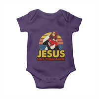 Funny Jesus Satan Meme Baby Onesie Has Your Back Jiu Jitsu Retro Religious Christian