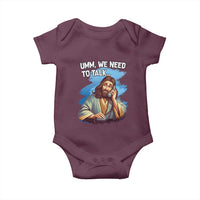 Funny Jesus Baby Onesie We Need To Talk Christian Religious Meme