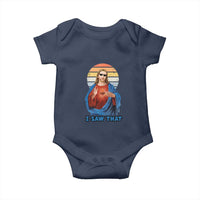 Funny Jesus Baby Onesie I Saw That Christian Religious Meme Retro