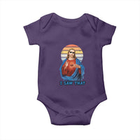 Funny Jesus Baby Onesie I Saw That Christian Religious Meme Retro