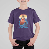 Funny Jesus T Shirt For Kid I Saw That Christian Religious Meme Retro