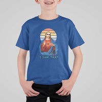 Funny Jesus T Shirt For Kid I Saw That Christian Religious Meme Retro