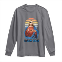 Funny Jesus Long Sleeve Shirt I Saw That Christian Religious Meme Retro