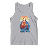 Funny Jesus Tank Top I Saw That Christian Religious Meme Retro