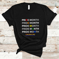 Gay Pride T Shirt Pride Month Demon LGBT Gay Pride Month Transgender Lesbian - Wonder Print Shop