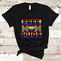 LGBT Mom T Shirt Free Mom Hugs Proud Ally Rainbow Flag LGBT Pride Month - Wonder Print Shop