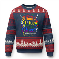 No One Should Live in a Closet Ugly Christmas Sweater LGBTQ+ Pride Empowerment Ally - Wonder Print Shop