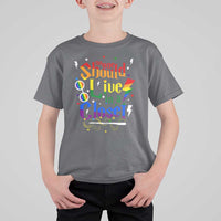 No One Should Live in a Closet T Shirt For Kid LGBTQ+ Pride Empowerment Ally