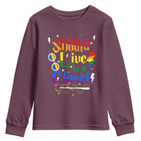 No One Should Live in a Closet Youth Sweatshirt LGBTQ+ Pride Empowerment Ally