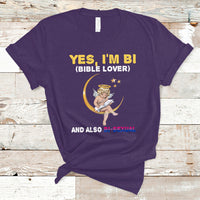 Bisexual Pride T Shirt Yes, I'm Bi Bible Lover And Also Bi-Sexual Funny LGBT Pride - Wonder Print Shop