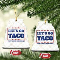 Funny Let's Go Taco Ceramic Ornament Tacos for President Humor - Wonder Print Shop