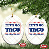 Funny Let's Go Taco Ceramic Ornament Tacos for President Humor - Wonder Print Shop