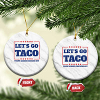 Funny Let's Go Taco Ceramic Ornament Tacos for President Humor - Wonder Print Shop