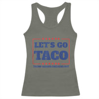 Funny Let's Go Taco Racerback Tank Top Tacos for President Humor