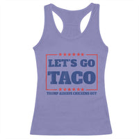 Funny Let's Go Taco Racerback Tank Top Tacos for President Humor