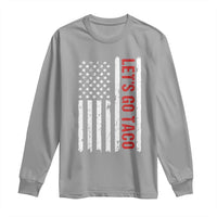 Funny Let's Go Taco Long Sleeve Shirt Stars and Stripes Political Satire