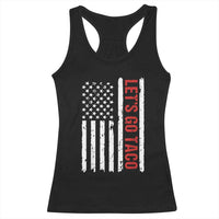 Funny Let's Go Taco Racerback Tank Top Stars and Stripes Political Satire