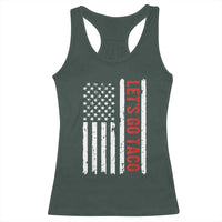 Funny Let's Go Taco Racerback Tank Top Stars and Stripes Political Satire