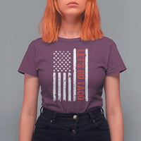Funny Let's Go Taco T Shirt For Women Stars and Stripes Political Satire