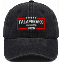 Talafreako U.S. Senate 2026 Washed Cotton Baseball Cap James Talarico Voter Political Supporter