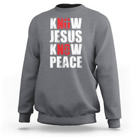 Know Jesus Know Peace Sweatshirt No Jesus No Peace Bible - Wonder Print Shop