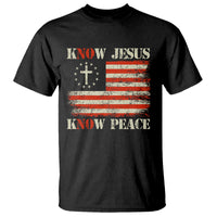 Know Jesus Know Peace T Shirt No Jesus No Peace Bible American Flag - Wonder Print Shop