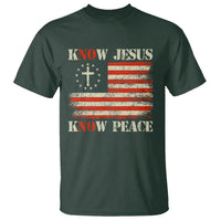 Know Jesus Know Peace T Shirt No Jesus No Peace Bible American Flag - Wonder Print Shop
